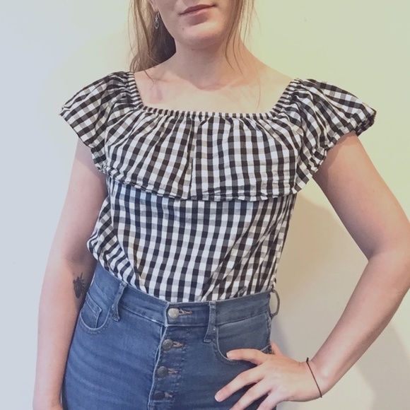 Rue21 Cute Black and White Gingham Blouse - Picture 1 of 9